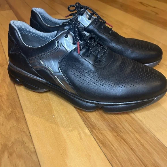 Johnston & Murphy Waterproof Golf XC4 GT2 Luxe-Throat Black Leather Men’s Shoes - Picture 3 of 15